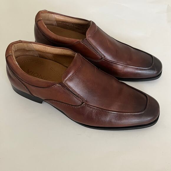 Vionic ‘Sullivan’ Men’s 9 Slip On Leather Loafer Brown Dress Shoe - Picture 8 of 8